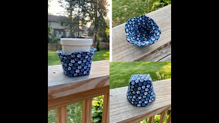 How to make a bowl cozy  Eat Your Ice Cream Pint Cozy Pattern  Beginner Sewing Projects [upl. by Demetrius677]