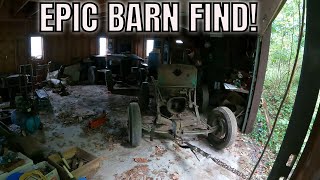 Very Rare Tractors and Boxes of Antique Car Parts Discovered in an Old Barn [upl. by Yentruok]