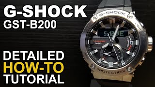 Gshock GSTB200  Detailed how to turorial on module 5608 [upl. by Zed]