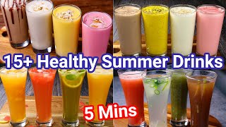 15 Healthy Refreshing Summer Drinks Recipes in 5 Mins  Cooling Summer Beverages in Minutes [upl. by Crespi]