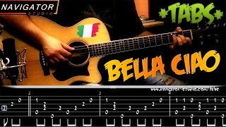 Bella Ciao Money Heist — Fingerstyle Guitar Lesson 【 TAB Tutorial 】 [upl. by Silvanus363]