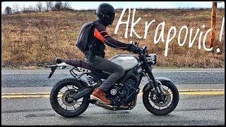 Yamaha XSR900 Akrapovic Titanium Exhaust vs Stock [upl. by Kali]