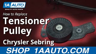 How to Replace Serpentine Belt Tensioner Pulley 0106 Chrysler Sebring [upl. by Clifford]