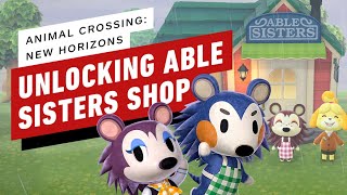 Animal Crossing New Horizons  How to Get the Able Sisters Shop [upl. by Eigla]