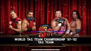 The Quebecers Vs The Hart Foundation Wwf 2k23 [upl. by Ecyal]