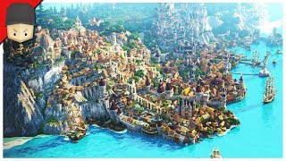 Minecraft  EPIC MEDIEVAL CITY Map Download [upl. by Aitital]