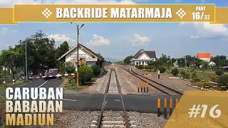 1277 Backride View 🛤  🚂 MATARMAJA train part 1632  Caruban  Babadan  Madiun [upl. by Cita543]