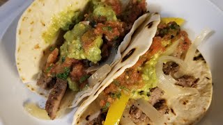 CARNE ASADA TACOS WITH SALSA DE MOLCAJETE [upl. by Morgen]