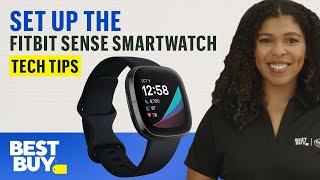 Setting Up the Fitbit Sense Smartwatch  Tech Tips from Best Buy [upl. by Annalise466]