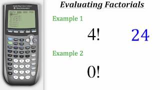 TI Calculator Tutorial Factorials [upl. by Ayrolg]