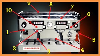 LEARN 10 espresso coffee machine parts names amp their functions To help you make a good espresso [upl. by Mirisola]