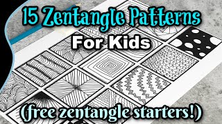 Zentangle Patterns for Kids  Part 1 [upl. by Ayotahs668]