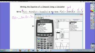 Writing the Equation of a Sinusoid Using a Calculator [upl. by Yrrag]