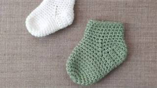 Chaussette bébé au crochet [upl. by Rebmik]