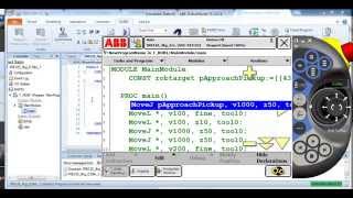 4 Editing a program in ABB RobotStudio [upl. by Erdeid]