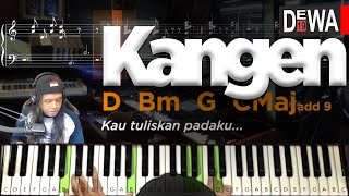 DEWA 19  Kangen tutorial piano by andredcrow [upl. by Suki]