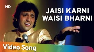 Jaisi Karni Waisi Bharni Title Song HD  Govinda  Kimi Katkar  Nitin Mukesh [upl. by Khai]