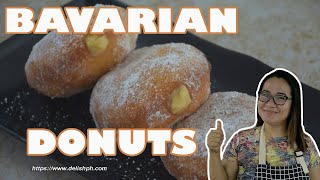 BAVARIAN DONUTS STEP BY STEP PROCESS  HOW TO MAKE BAVARIAN DONUTS  Delish PH [upl. by Reginauld]