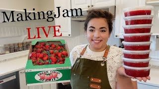 Making Biscuits and Strawberry Freezer Jam LIVE [upl. by Chavey]