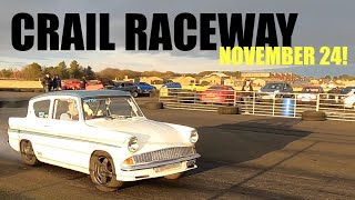 DRAG RACING IN WINTER ENDS BADLY FOR THE R32 CRAIL RACEWAY [upl. by Eudoca]