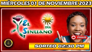 Resultado de EL SINUANO DIA del MIÉRCOLES 01 DE NOVIEMBRE 2023 chance sinuanodía [upl. by Layol]