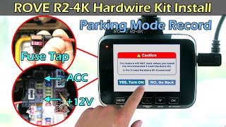 How To Install Dashcam Hardwire Kit For ROVE R24K [upl. by Ennaillij]