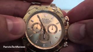 Rolex Replica Daytona Oyster Perpetual quot18k goldquot superlative chronograph officially certified [upl. by Etteniotna]