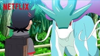 Goh’s Legendary Pokémon Suicune 🌊 Pokémon Master Journeys  Netflix After School [upl. by Eytak]