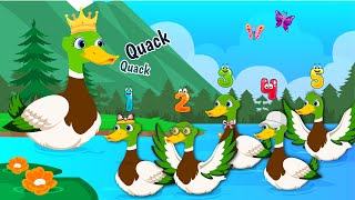 Five Little Ducks  Counting Songs for Kids amp Nursery Rhymes [upl. by Brezin]