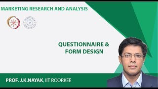 Lecture 12 Questionnaire amp Form Design [upl. by Natiha256]