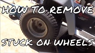 How To Remove Rusted on Lawn Tractor Wheels [upl. by Sapers37]