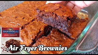 Air Fryer Brownies  Ghirardelli Double Chocolate Brownie Mix [upl. by Trent117]