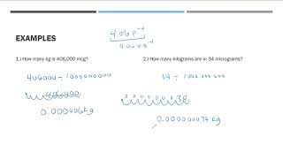 Metric Conversions Converting micrograms to kilograms mcg to kg [upl. by Adalheid200]