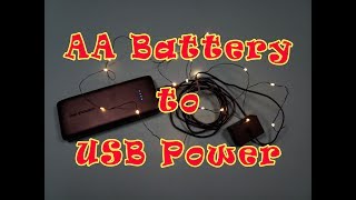 AA Battery Powered Light String to USB Power Conversion [upl. by Attiuqaj]