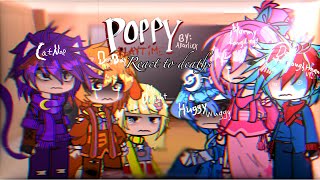 Poppy playtime react to deaths 🙁 ✏️Gacha Club reaction video ✏️ Poppy playtime 📌 [upl. by Arihay]