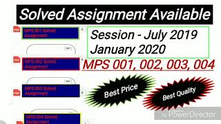 Ignou Solved Assignment Available  Best ignou Solved Assignment mps 01020304 [upl. by Eenram]