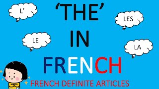 FRENCH DEFINITE ARTICLES [upl. by Lyrrad]