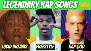 Top 100 LEGENDARY Rap Songs Iconic Rap Hits [upl. by Ahsitra]