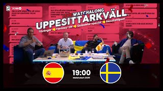 EM 2020 Spanien v Sverige  Uppesittarkväll med Eurotalk [upl. by Sokim]