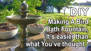 DIY Bird Bath Fountain  Easier than what youve thought [upl. by Ardnuhsed]