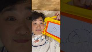 Baby draws on the magna doodle for the first time [upl. by Henryetta]