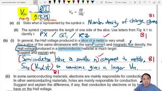 204d Ex1 MJ16 P42 Q9 Semiconducting Material  A2 Magnetic Fields  CAIE A Level 9702 Physics [upl. by Dino988]