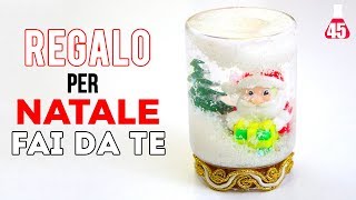 Idea Regalo per Natale fai da te  Palla di neve Natalizia [upl. by Ardnnek]