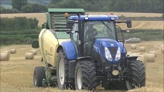 New Holland T7210 with Krone Comprima F 155 XC [upl. by Nada]