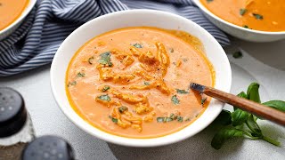 Keto Creamy Chicken Tomato Soup LowCarb Instant Pot Recipe [upl. by Yoshio]