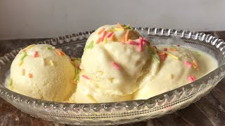 Custard powder ice cream recipe  custard ice cream recipe with easily available ingredients [upl. by Olds]