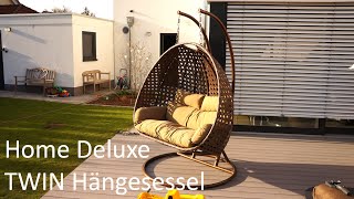 Review amp Aufbau Home Deluxe TWIN Hängesessel mit Gestell für 2 Personen [upl. by Cully]