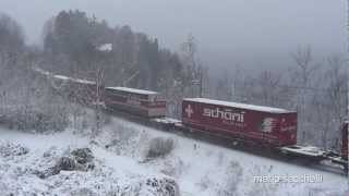 Treni nella buferadi neve [upl. by Nlyak]