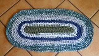 Crochet OVAL Rag Rug Tutorial for Beginners 101 Part 1 [upl. by Nebe]