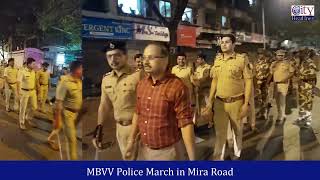 Mira Road Police March Naya Nagar Lodha Road [upl. by Atiuqam]